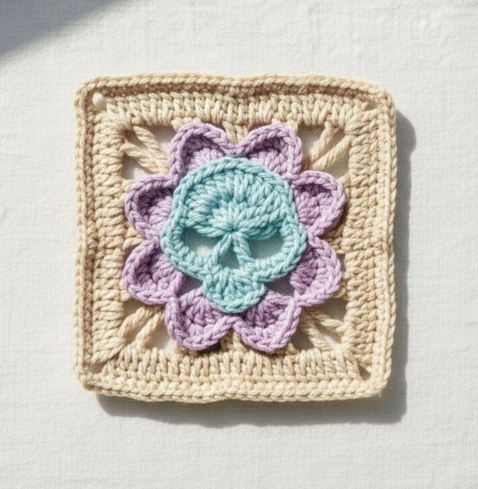 Crocheti Gothic Skull Granny Square Crochet Pattern - Create Unique Home Decor