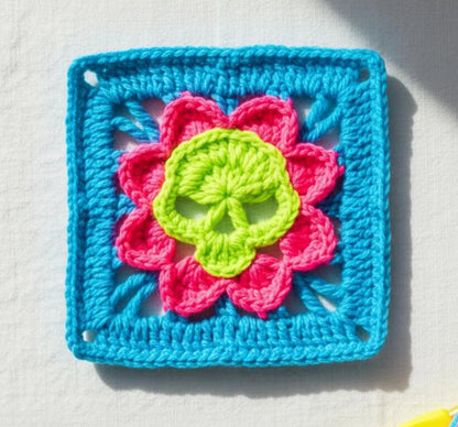 Crocheti Gothic Skull Granny Square Crochet Pattern - Create Unique Home Decor