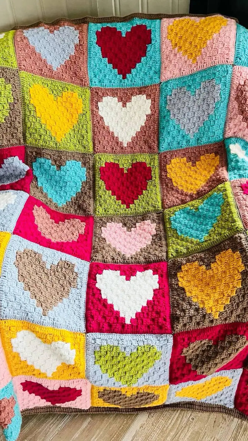 Crocheti Crochet Blanket Pattern Love Heart - Create a Cozy Handmade Gift