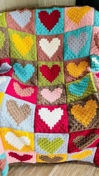 Crocheti Crochet Blanket Pattern Love Heart - Create a Cozy Handmade Gift