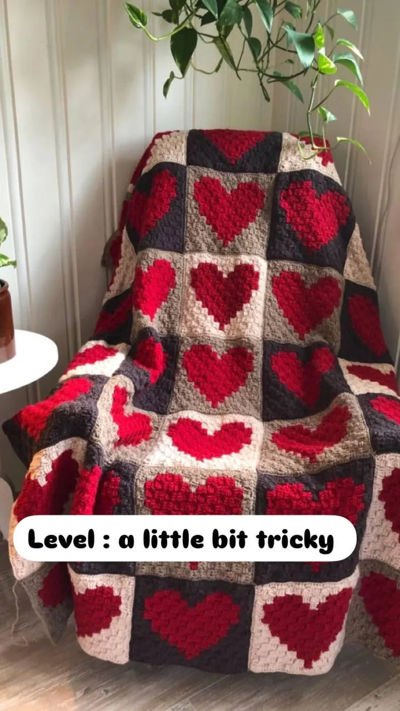 Crocheti Crochet Blanket Pattern Love Heart - Create a Cozy Handmade Gift