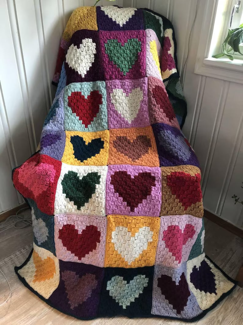 Crocheti Crochet Blanket Pattern Love Heart - Create a Cozy Handmade Gift