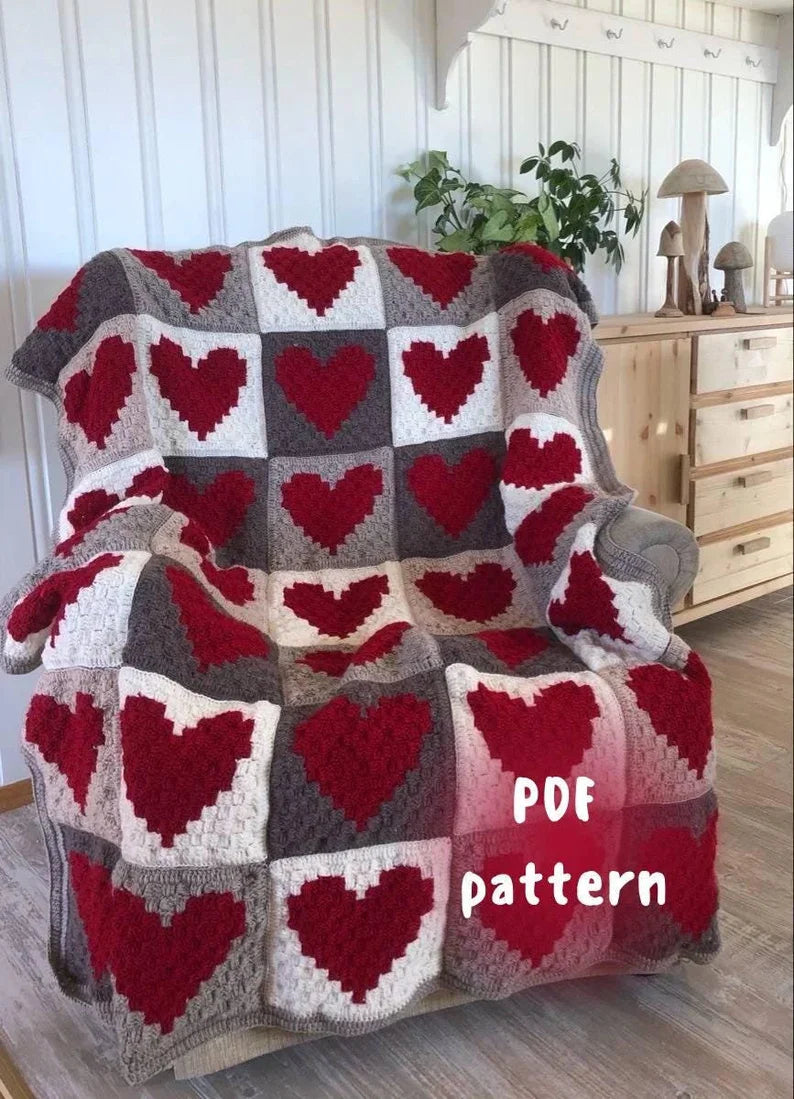 Crocheti Crochet Blanket Pattern Love Heart - Create a Cozy Handmade Gift