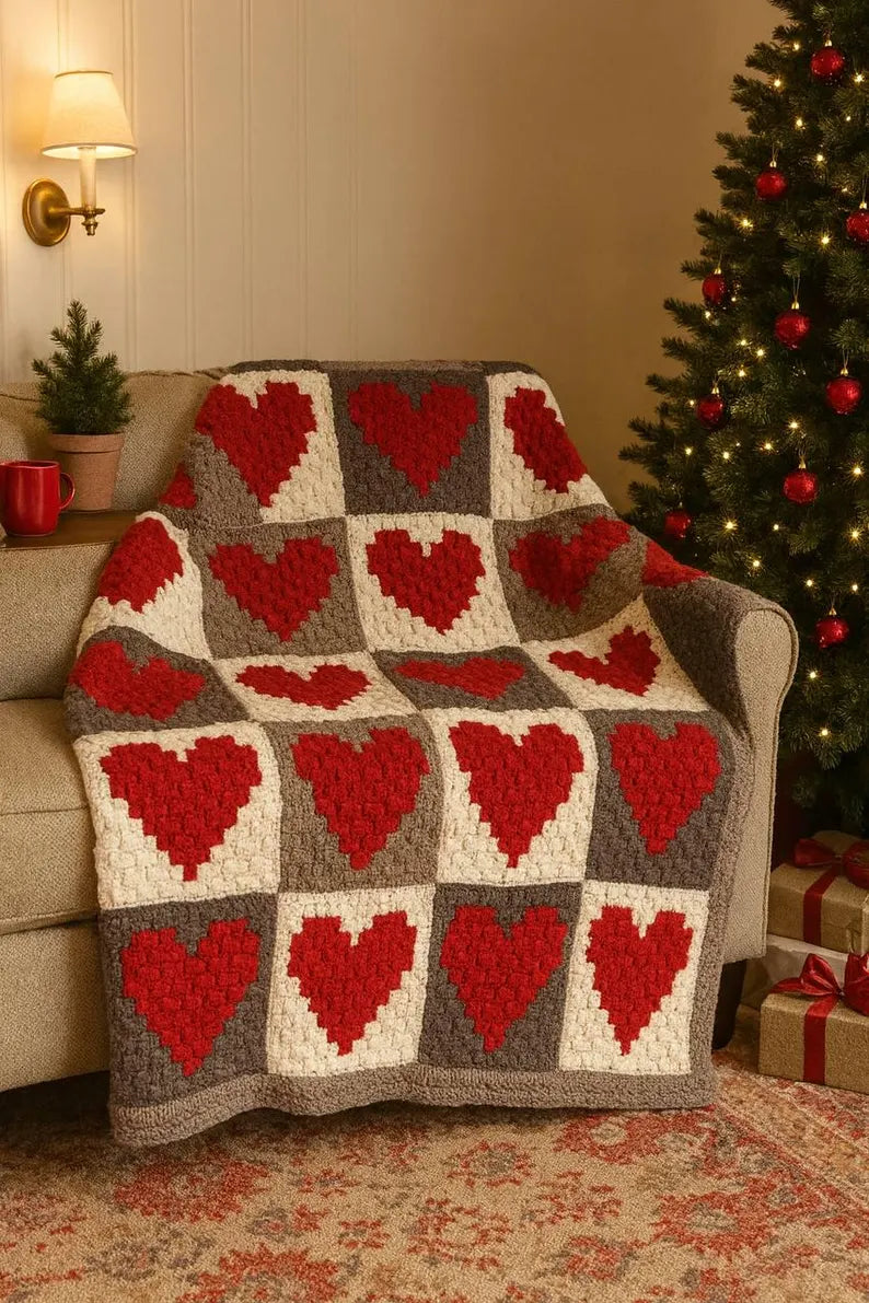 Crocheti Crochet Blanket Pattern Love Heart - Create a Cozy Handmade Gift