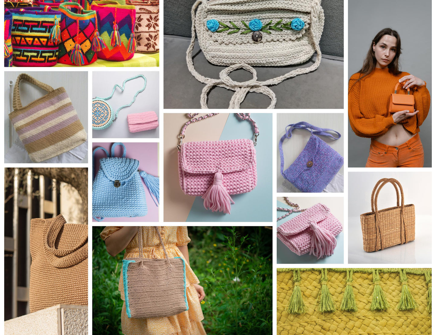 100 Luxury Crochet Handbag Patterns – Instant Download, boho, modern, vintage, and structured styles Crochet Pattern Bag bundle, PDF files.