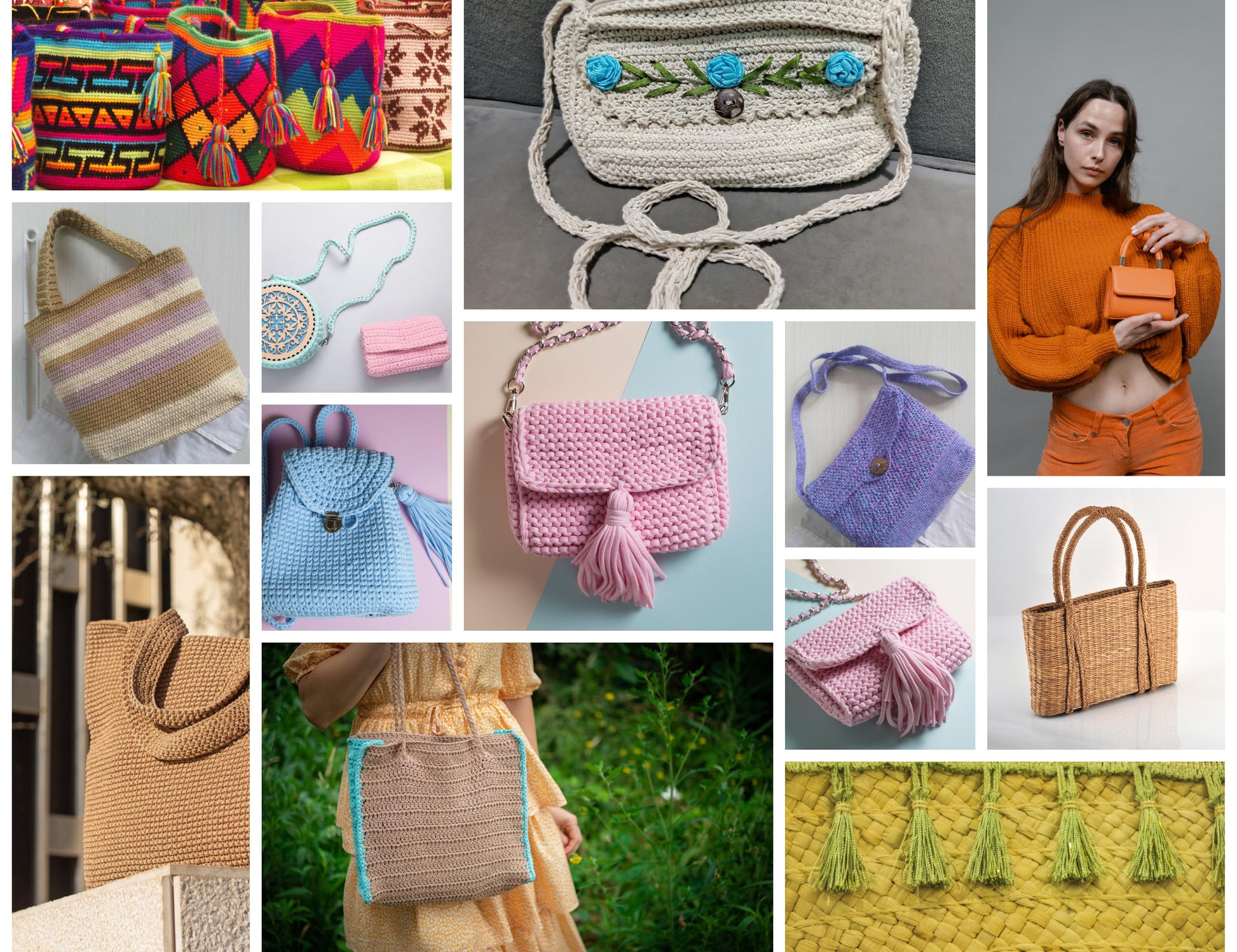100 Luxury Crochet Handbag Patterns – Instant Download, boho, modern, vintage, and structured styles Crochet Pattern Bag bundle, PDF files.