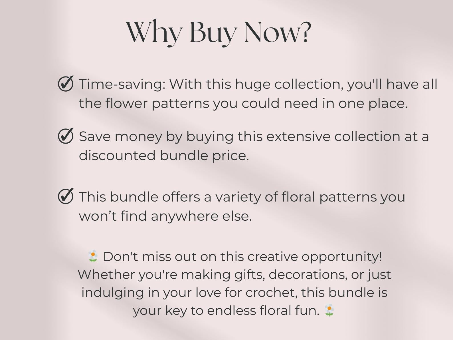 800 Flower Crochet Pattern Bundle – Roses, Tulips, Daisies, Sunflowers, Digital Patterns for Weddings, Mother’s Day, Home Décor,Graduation